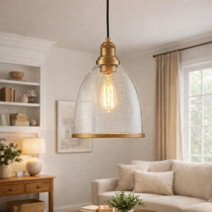 Contemporary1-LightDomeShapeSeededGlassPendantForDiningTable_2